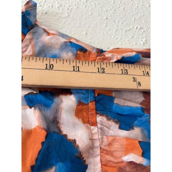 Pinch Womens Ruffle Sleeve Dress Multicolor Abstract Pattern - Picture 7 of 10